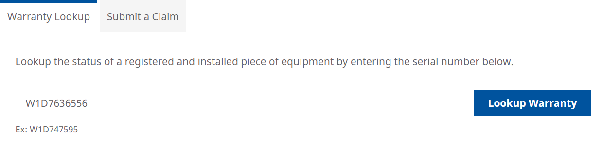 warranty lookup